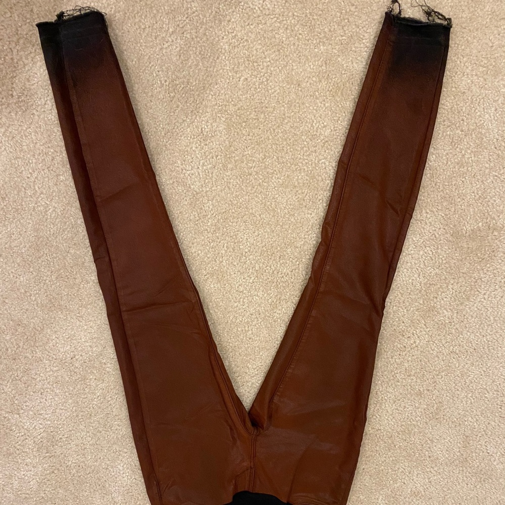Articles of Society Raw hem skinny jeans- maroon